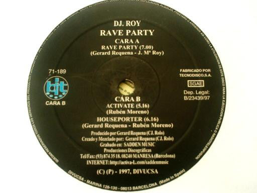 DJ. Roy* - Rave Party (12")