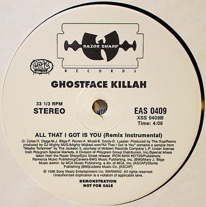 Ghostface Killah - All That I Got Is You (Remix) (12", Promo)