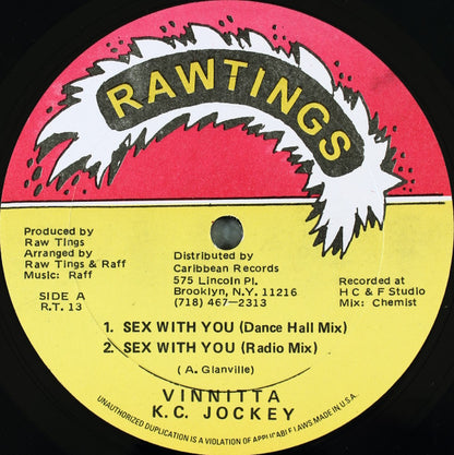 Vinnitta, K.C. Jockey : Sex With You (12")
