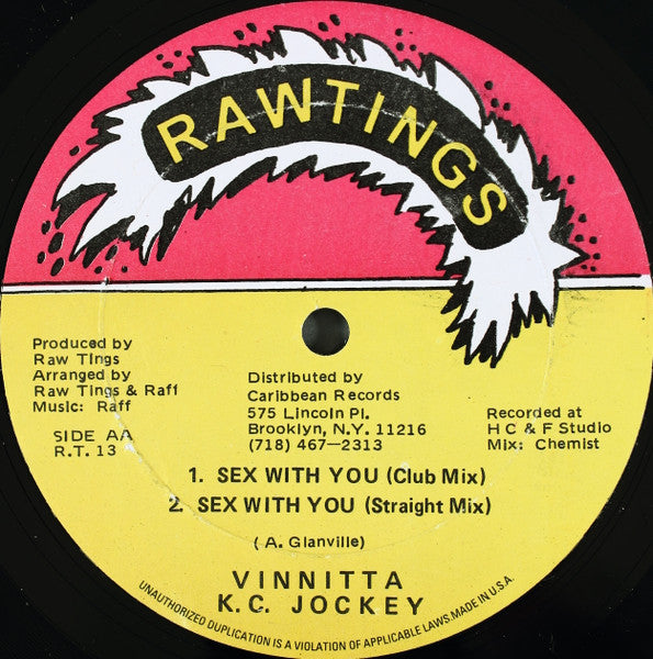Vinnitta, K.C. Jockey : Sex With You (12")