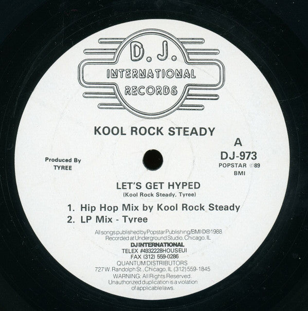 Kool Rock Steady - Let's Get Hyped (12")