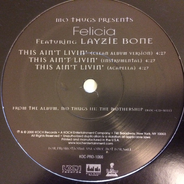Felecia - This Ain't Livin' (12", Promo)