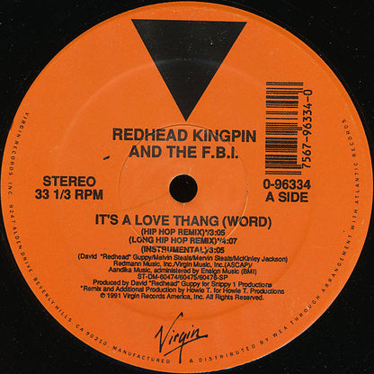 Redhead Kingpin And The FBI : It's A Love Thang (Word) (12")