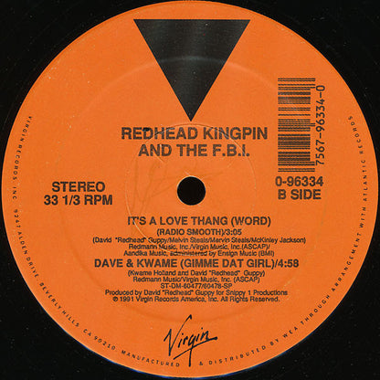 Redhead Kingpin And The FBI : It's A Love Thang (Word) (12")