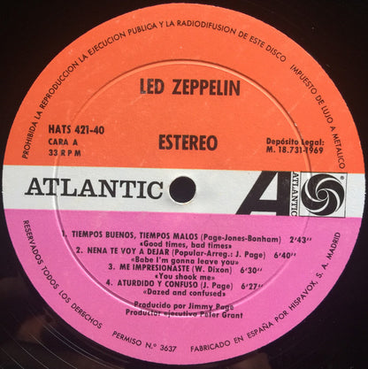 Led Zeppelin : Led Zeppelin (LP, Album)