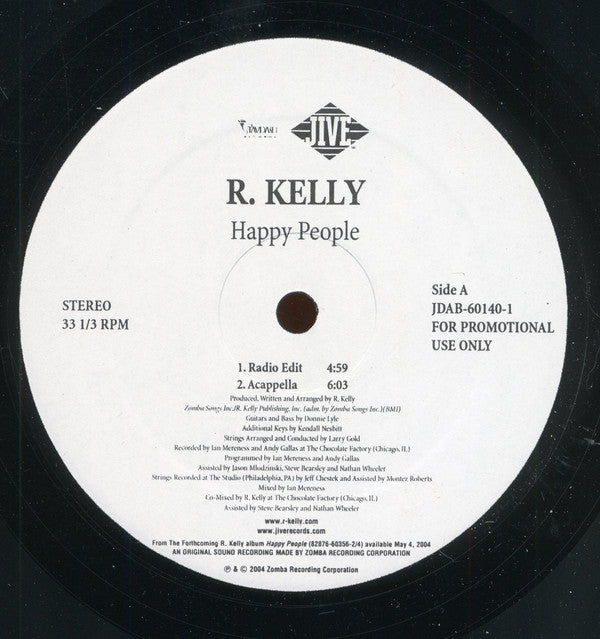 R. Kelly - Happy People (12", Single, Promo)
