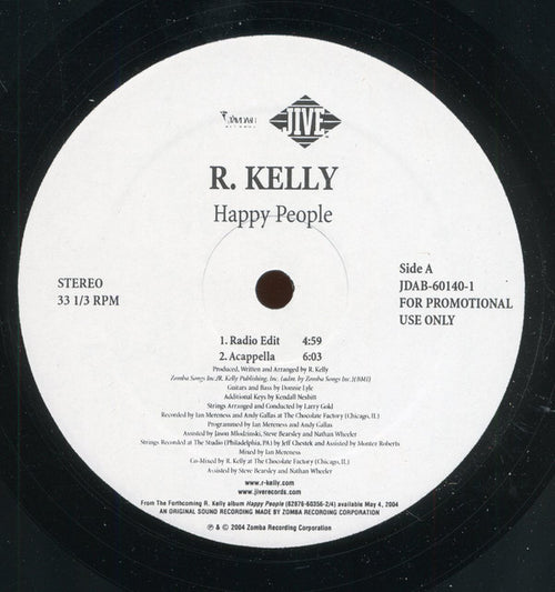 R. Kelly - Happy People (12", Single, Promo)