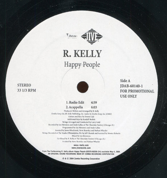 R. Kelly - Happy People (12", Single, Promo)