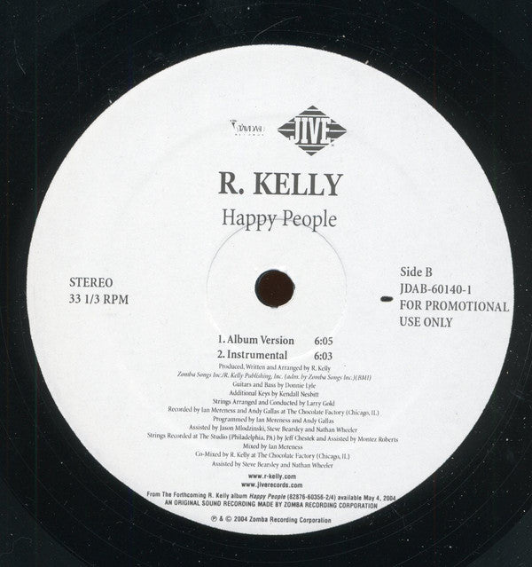 R. Kelly - Happy People (12", Single, Promo)