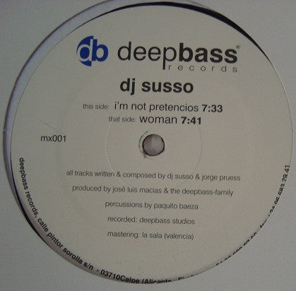 DJ Susso - I'm Not Pretencios (12")