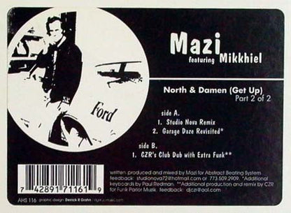 Mazi Namvar Featuring  Mike Benson : North & Damen (Get Up) (Part 2) (12")