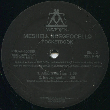 Me'Shell NdegéOcello : Pocketbook (12", Promo)