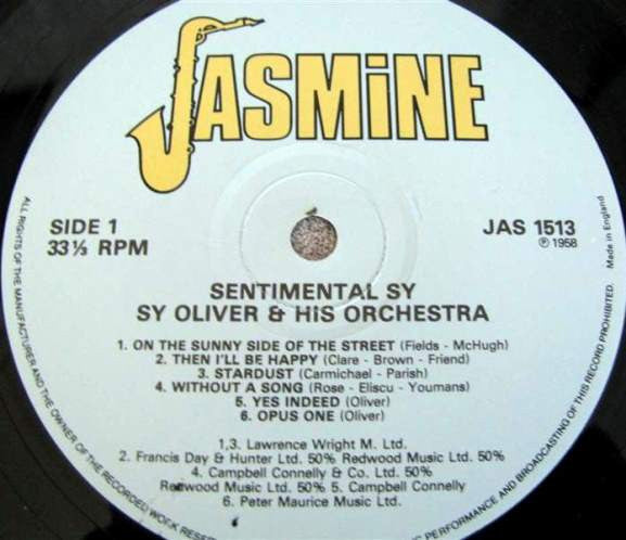 Sy Oliver And His Orchestra : Sentimental Sy (LP, Album, RE)