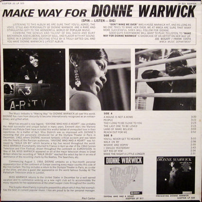 Dionne Warwick - Make Way For Dionne Warwick (LP, Album, Mono)