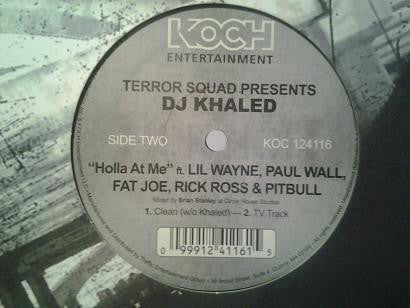 DJ Khaled - Holla At Me (12", Maxi)