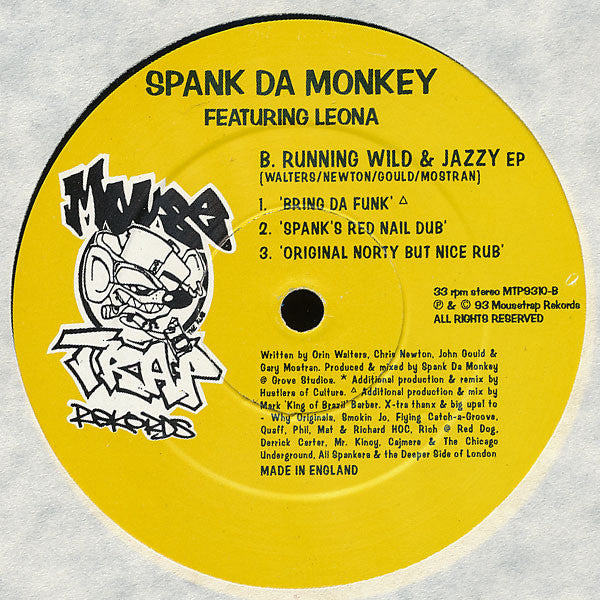 Spank Da Monkey Featuring Leona - Running Wild & Jazzy EP (12")