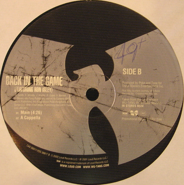 Wu-Tang Clan : Back In The Game (12", Promo)