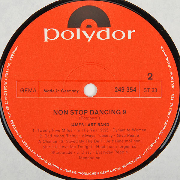 James Last - Non Stop Dancing 9 (LP, Album, Mixed)
