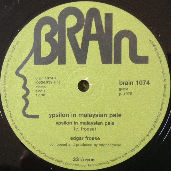 Edgar Froese : Ypsilon In Malaysian Pale (LP, Album)
