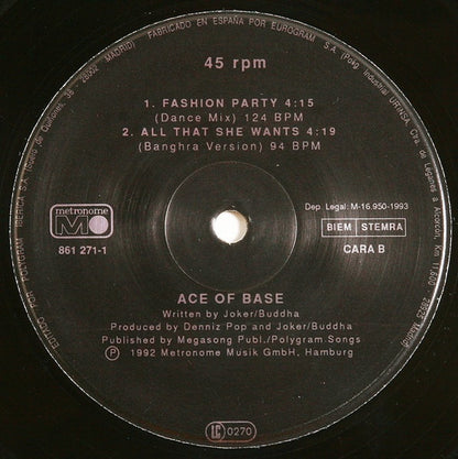 Ace Of Base : All That She Wants (12", Single)