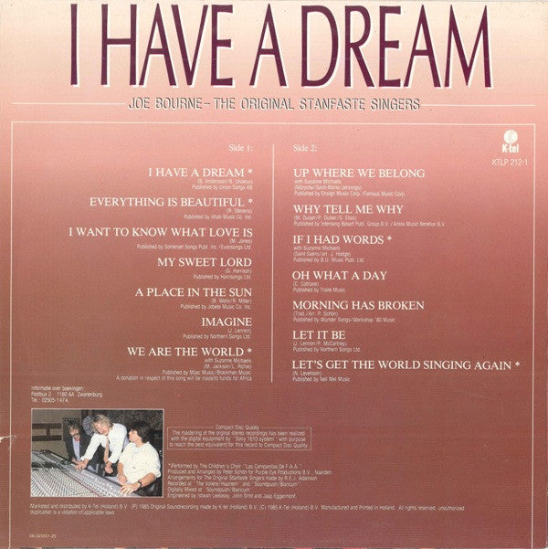 Joe Bourne & The Original Stanfaste Singers* - I Have A Dream (LP, Album)