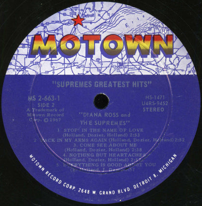 Diana Ross And The Supremes* - Greatest Hits (2xLP, Comp, Gat)