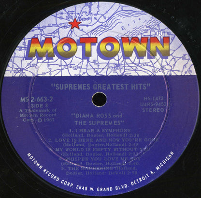 Diana Ross And The Supremes* - Greatest Hits (2xLP, Comp, Gat)