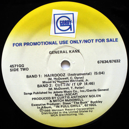 General Kane : Hairdooz (12", Promo)