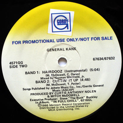 General Kane : Hairdooz (12", Promo)