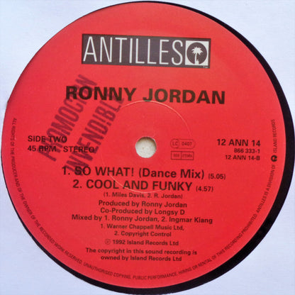 Ronny Jordan : So What! (12", Single)