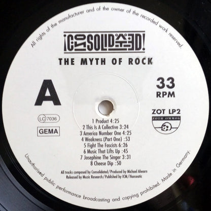Consolidated : The Myth Of Rock (LP, Album)