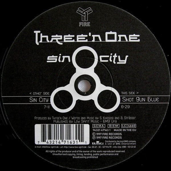 Three'n One* - Sin City (12", Single)