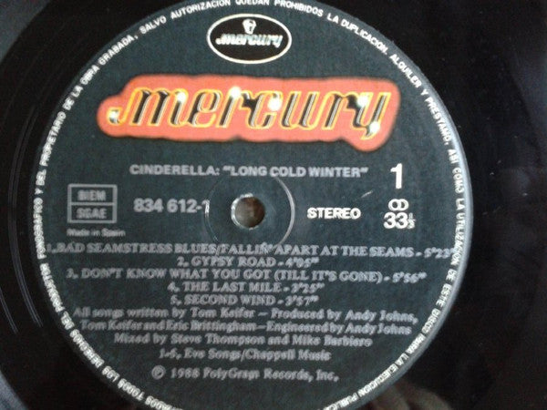 Cinderella (3) : Long Cold Winter (LP, Album)