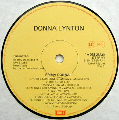 Donna Lynton : Prima Donna (LP, Album)