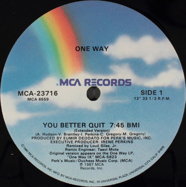 One Way - You Better Quit (12")