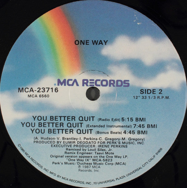 One Way - You Better Quit (12")