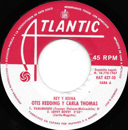 Otis Redding Y Carla Thomas : Rey Y Reina (7", EP)