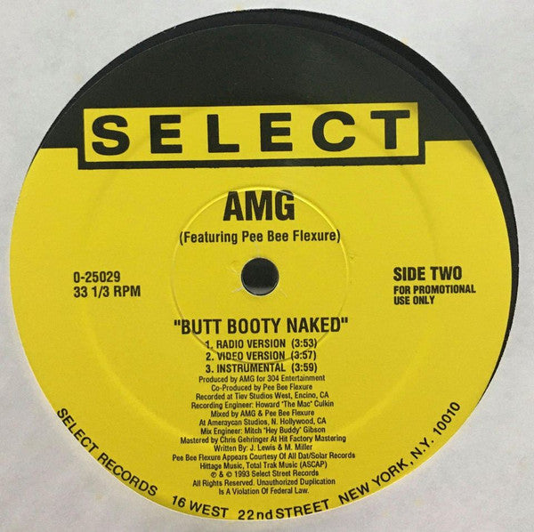 AMG : Butt Booty Naked (12", Promo)