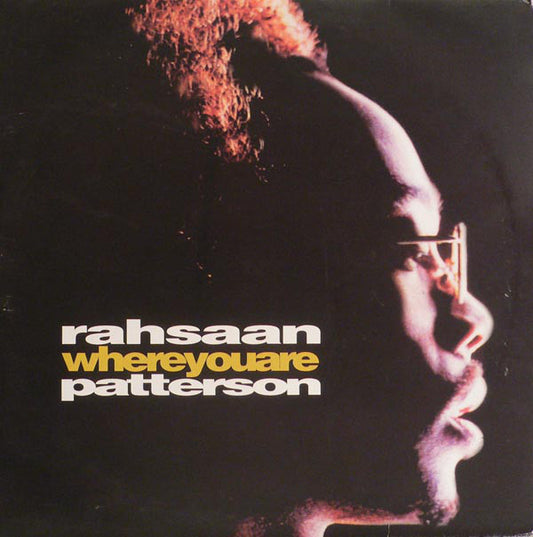 Rahsaan Patterson : Where You Are (12")