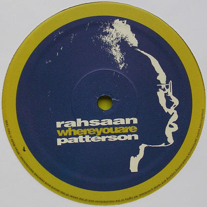 Rahsaan Patterson : Where You Are (12")