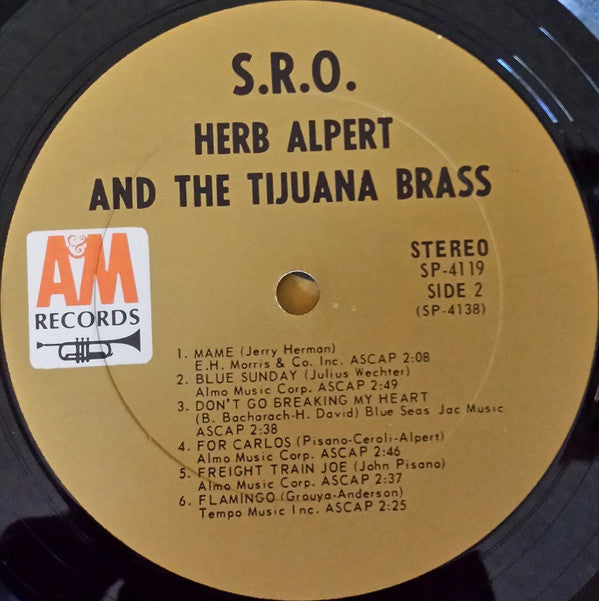 Herb Alpert & The Tijuana Brass : S.R.O. (LP, Album)