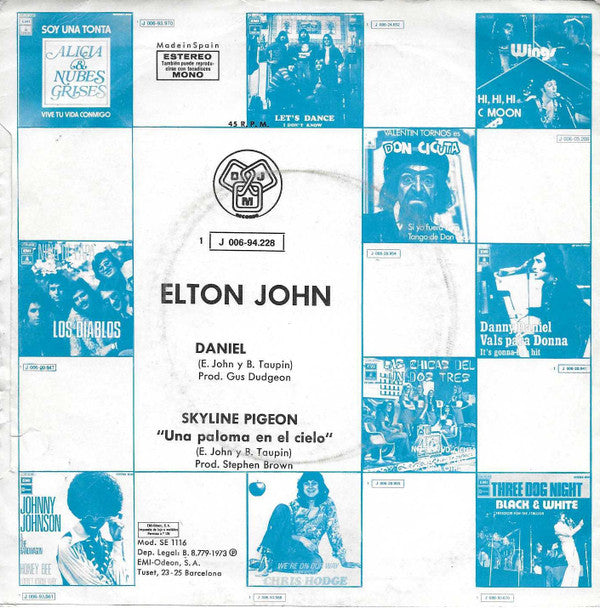 Elton John : Daniel (7", Single)