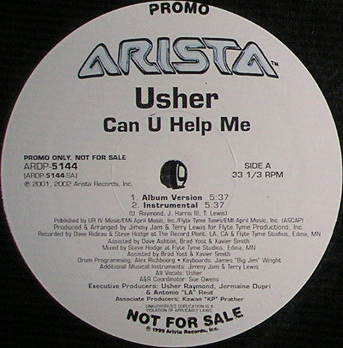 Usher - Can U Help Me (12", Promo)