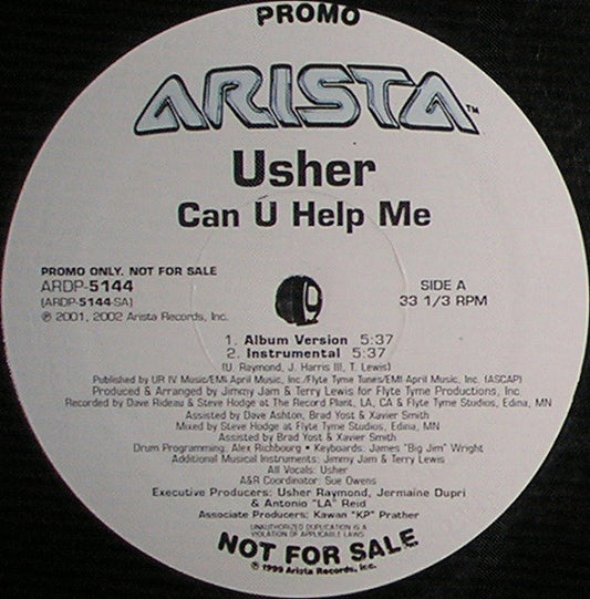 Usher - Can U Help Me (12", Promo)
