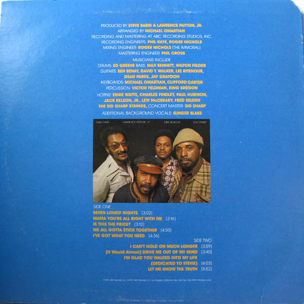 Four Tops - Night Lights Harmony (LP, Album)