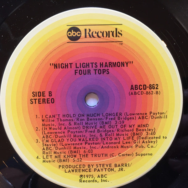 Four Tops - Night Lights Harmony (LP, Album)
