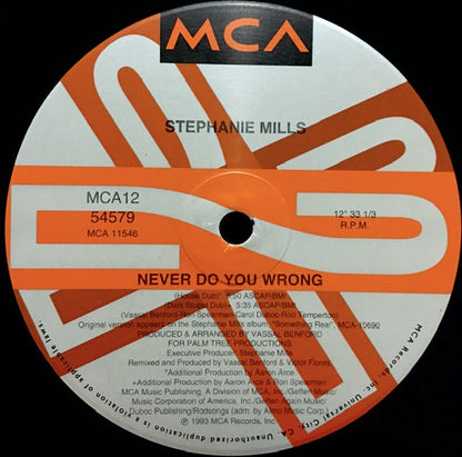 Stephanie Mills - Never Do You Wrong (12", Single)