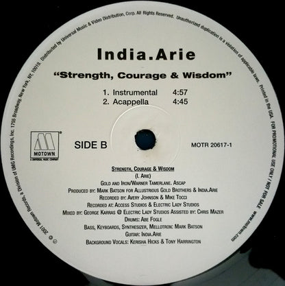 India.Arie - Strength, Courage & Wisdom (12", Promo)