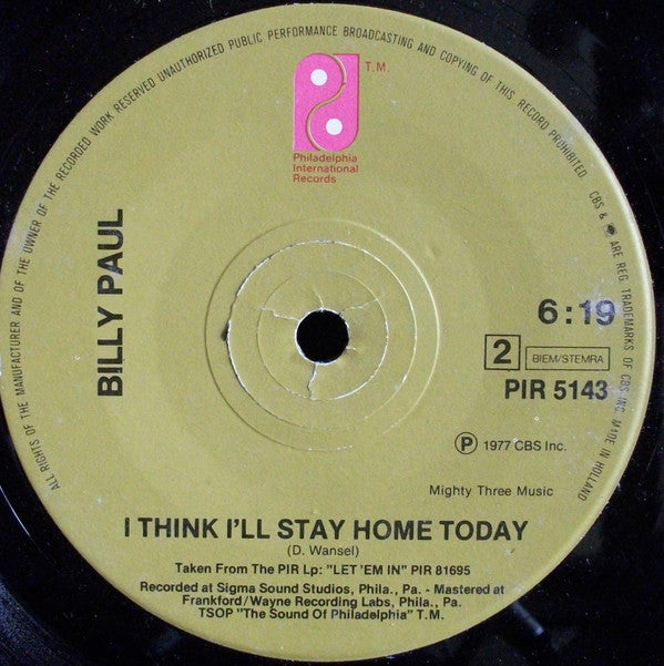 Billy Paul : Let 'Em In (7", Single)