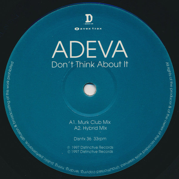 Adeva : Don't Think About It (12")